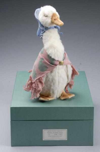 Appraisal: R John Wright Jemima Puddle Duck Description Mohair duck from