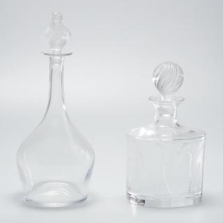 Appraisal: Lalique frosted crystal decanters Lalique frosted crystal decanters th c