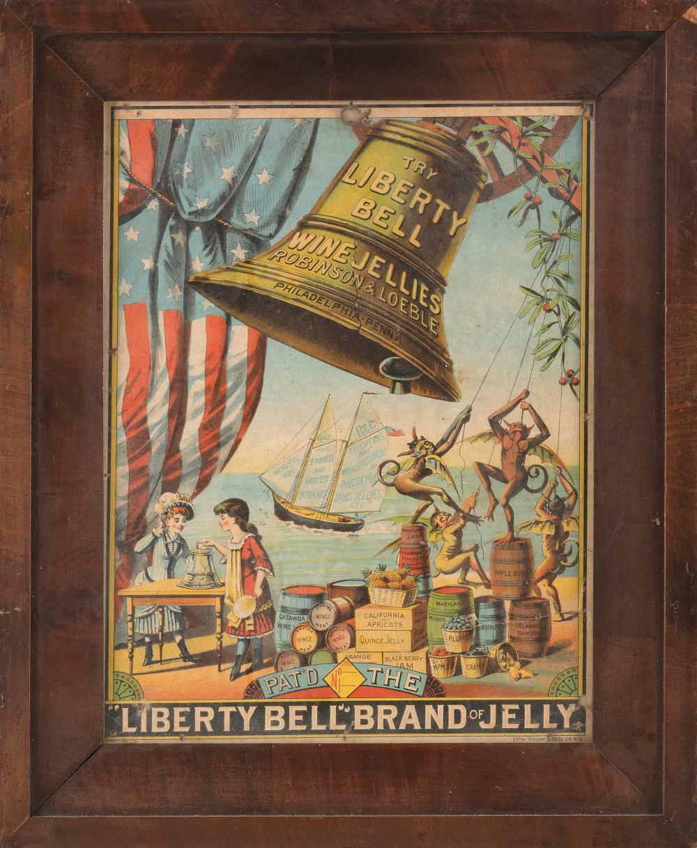 Appraisal: LIBERTY BELL BRAND OF JELLY ADVERTISEMENT Late th Century Depicts