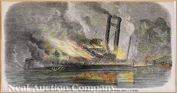 Appraisal: Steamboat Disasters a group of four small format prints all