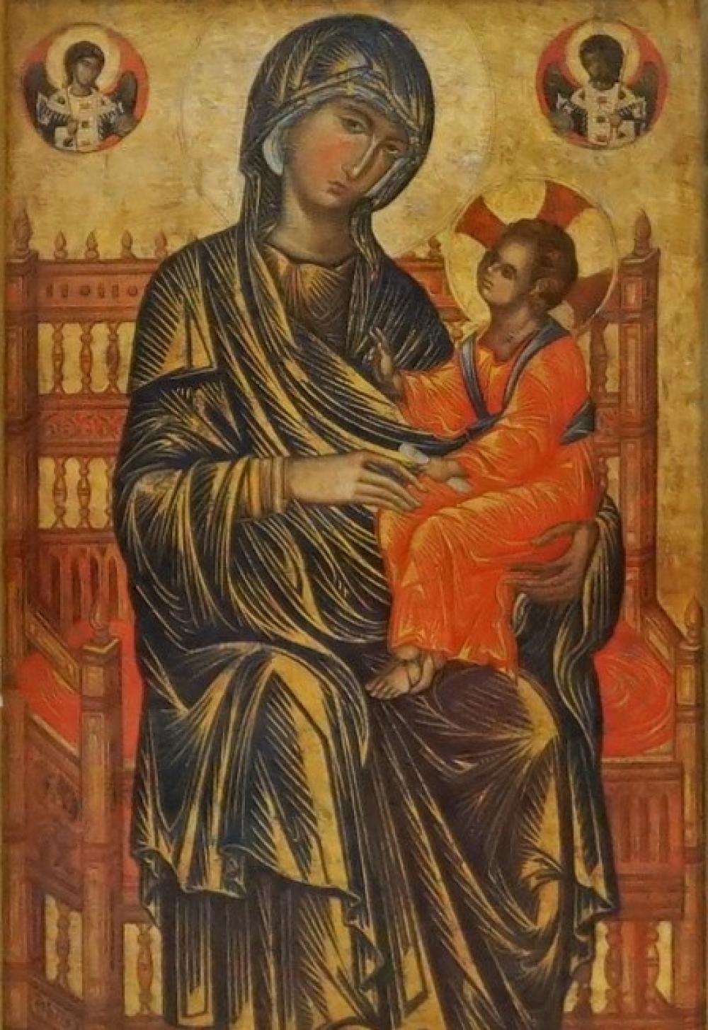 Appraisal: Reproduction Color Print Icon of The Mother of God in