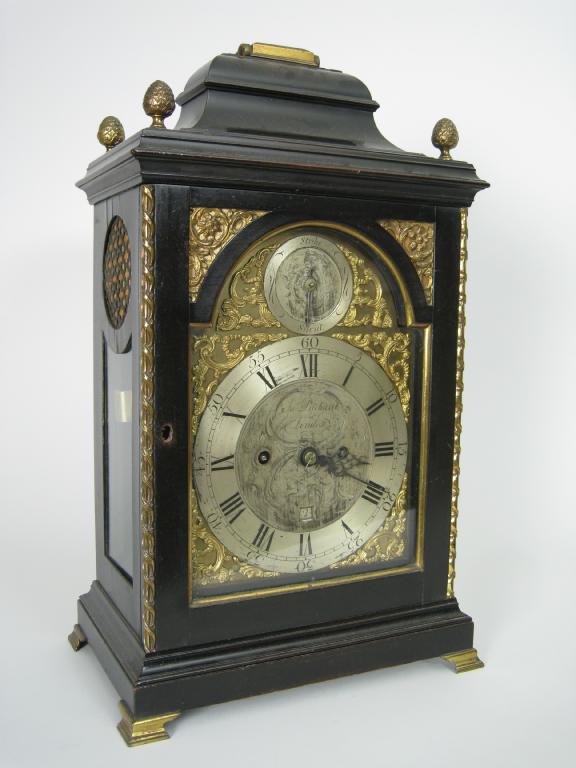 Appraisal: An th Century ebony cased Bracket Clock the case having