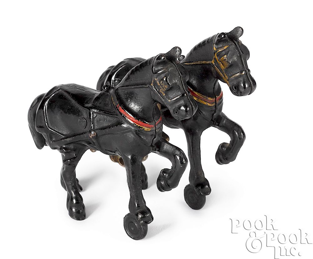 Appraisal: Arcade cast iron team of horses Arcade cast iron team