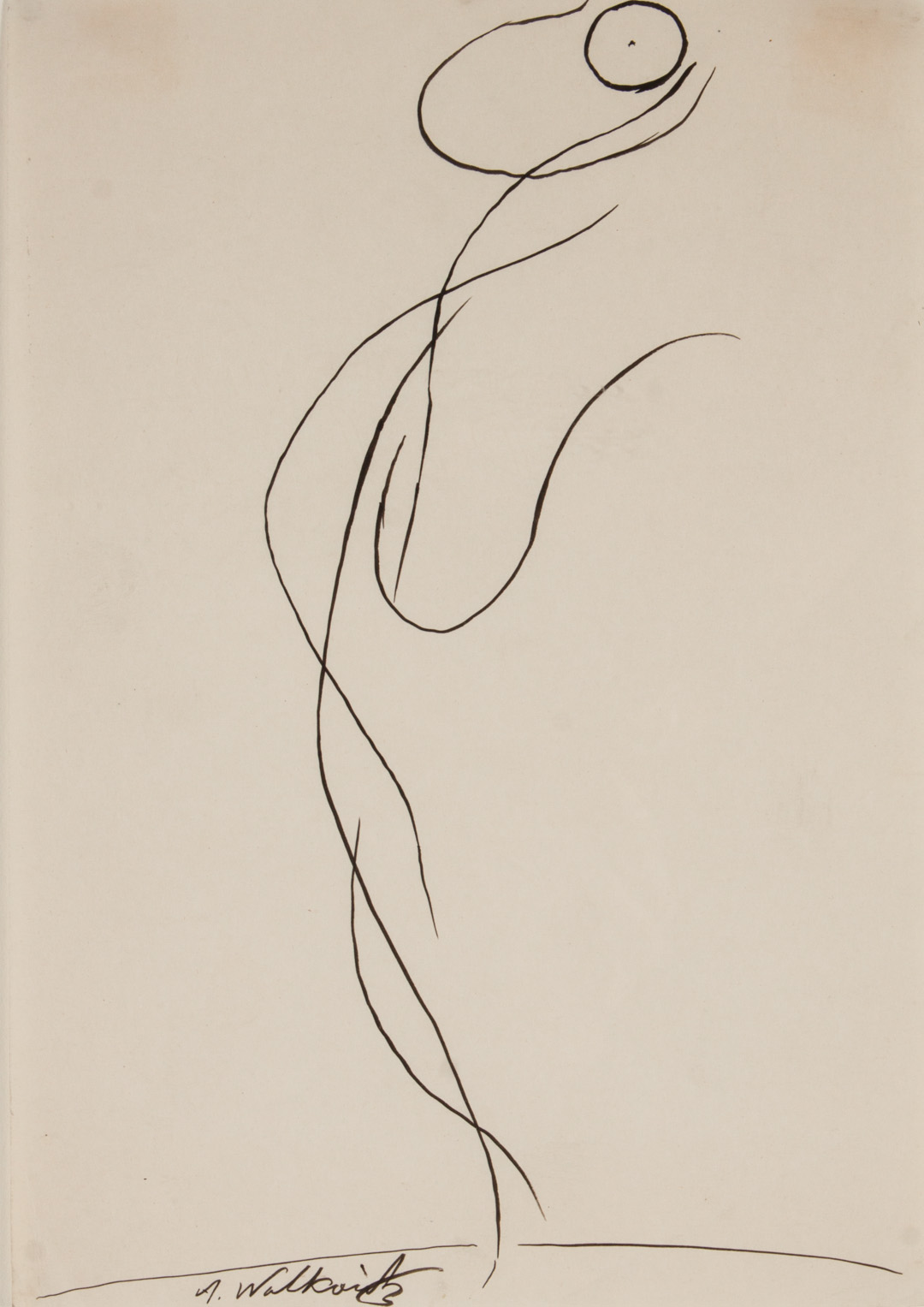 Appraisal: Abraham Walkowitz Abstract Dancer pen and ink American - Pen