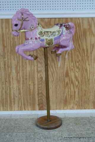 Appraisal: Plastic Hobby Horse Display StandPink color with floral decoration It