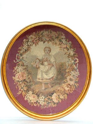 Appraisal: A late th century tapestry of a flower girl within