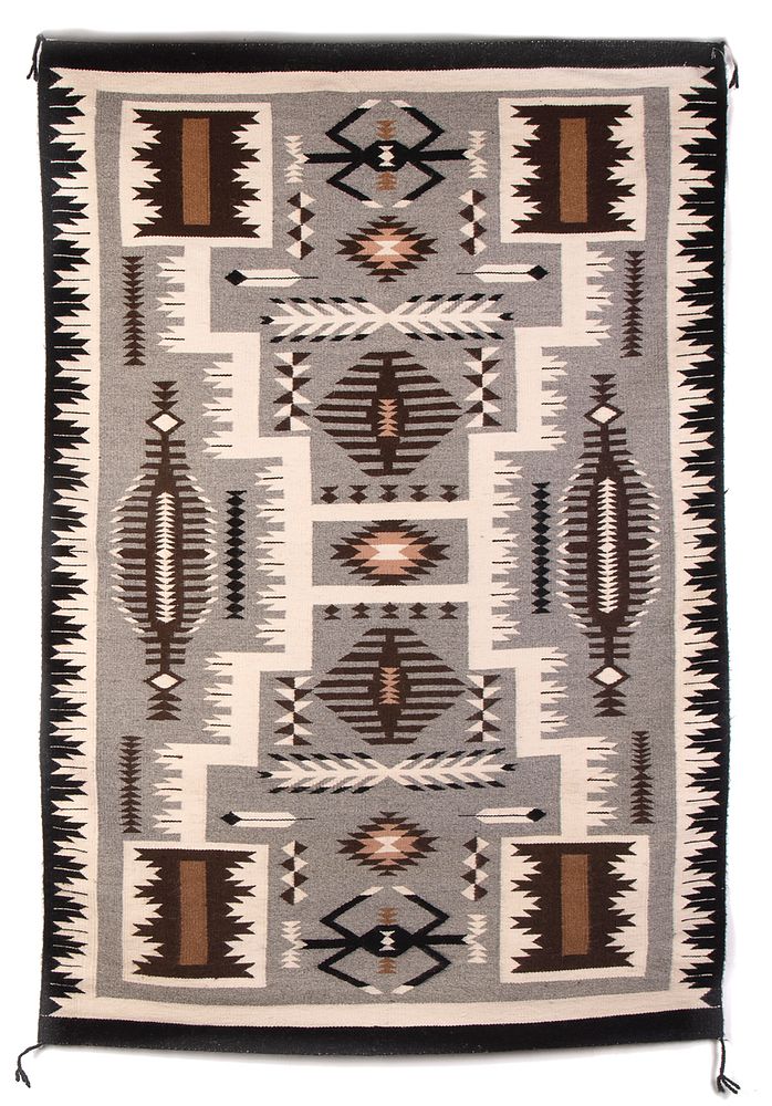 Appraisal: Din Navajo Sally Roanhorse Storm Pattern Textile ca Sally Roanhorse