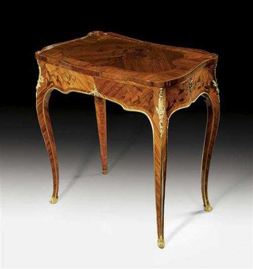 Appraisal: WORK TABLE TABLE A ECRIRE A FLEURS Louis XV stamped