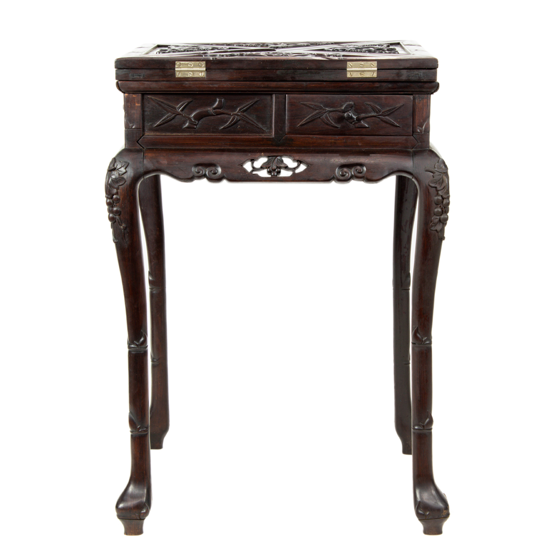 Appraisal: CHINESE EXPORT HARDWOOD GAMES TABLE Chinese export hardwood games table