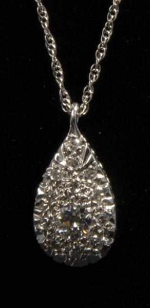 Appraisal: K W Gold Diamond Necklace Description Diamonds ctw Condition Excellent