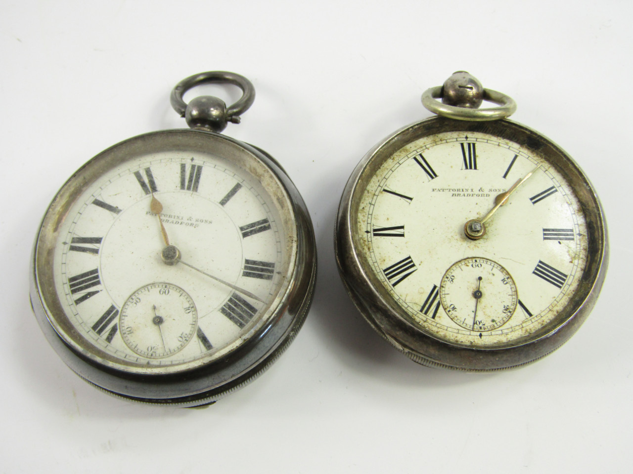 Appraisal: Two silver cased gentleman's pocket watches by Fattorini Sons Bradford