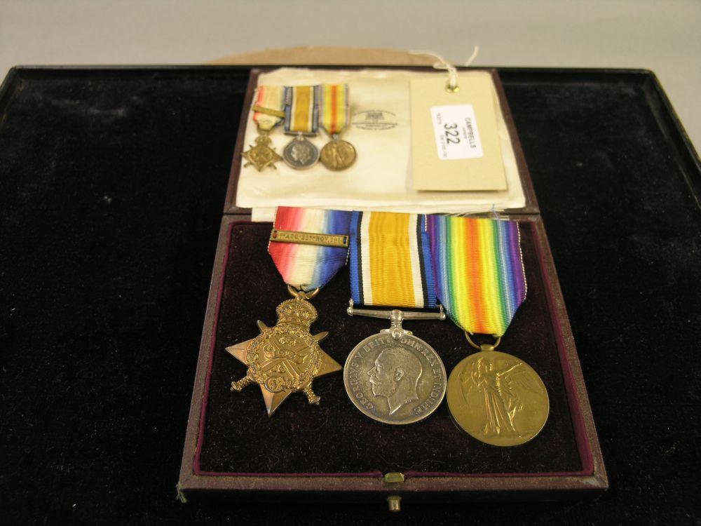 Appraisal: A group of three st World War medals star awarded