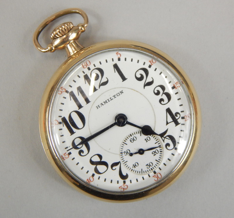 Appraisal: A mid thC Waltham gold filled top wind pocket watch