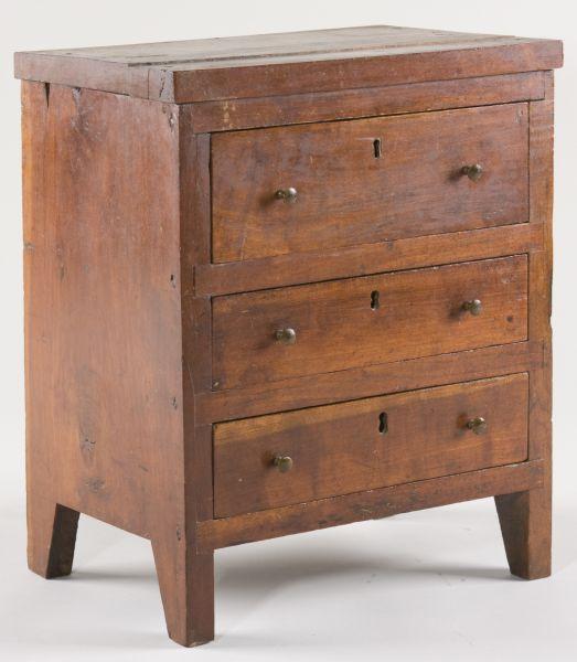 Appraisal: Southern Miniature Chest of Drawers North Carolina mid- th century