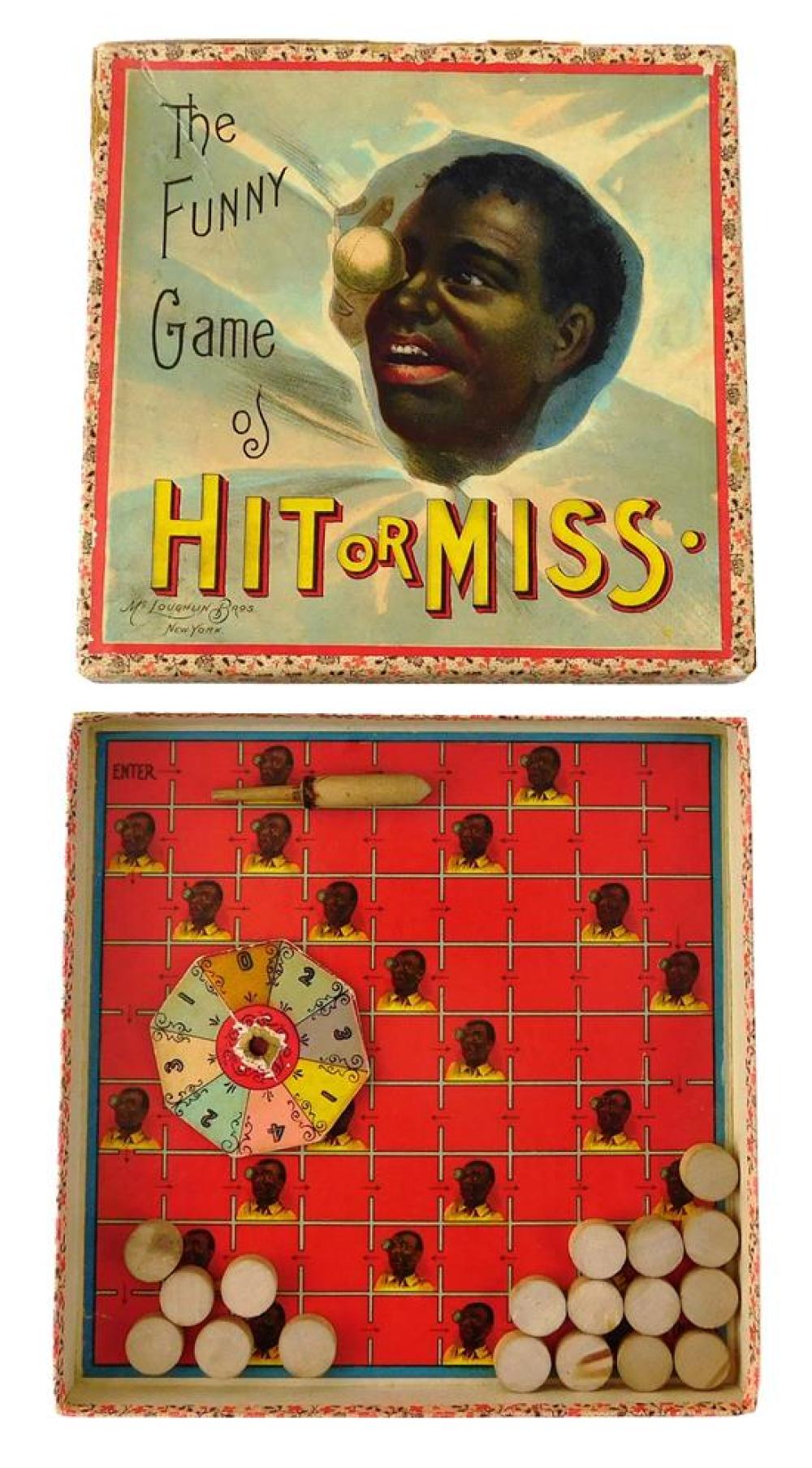 Appraisal: BLACK AMERICANA Board game The Funny Game of Hit or