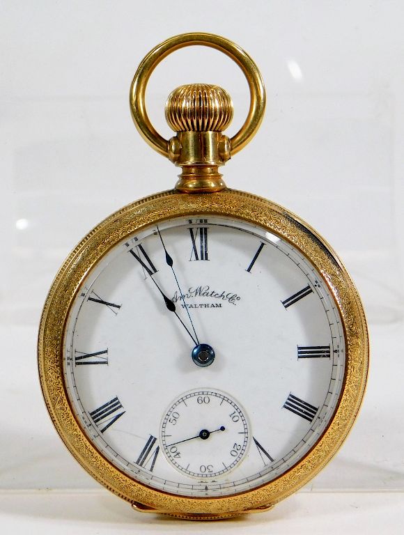 Appraisal: Waltham American Watch Co K Gold Pocketwatch Massachusetts Late th