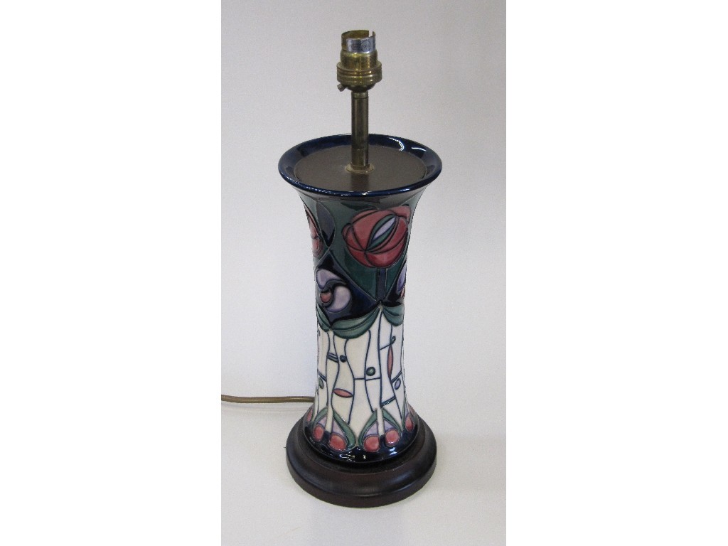 Appraisal: Moorcroft 'Charles Rennie MacKintosh' pattern table lamp