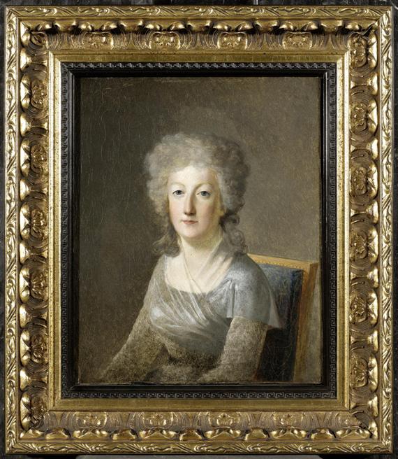 Appraisal: FRANCE th th c Portrait of a lady probably Marie