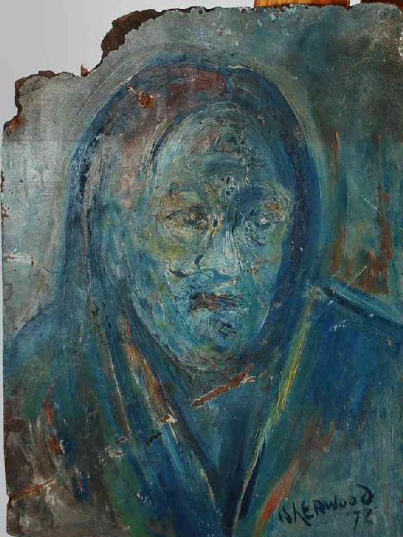 Appraisal: LAWRENCE ISHERWOOD - OIL ON BOARD Portrait signed and dated