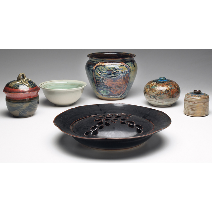 Appraisal: Ellice Johnston bowl Oregon artist flaring form covered in a