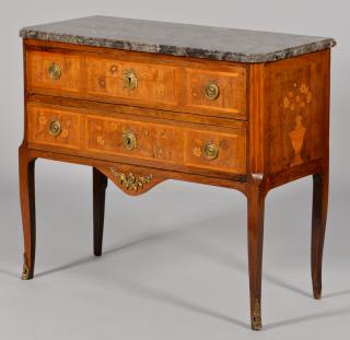 Appraisal: French Louis XVI style Commode with Inlay French Louis XVI