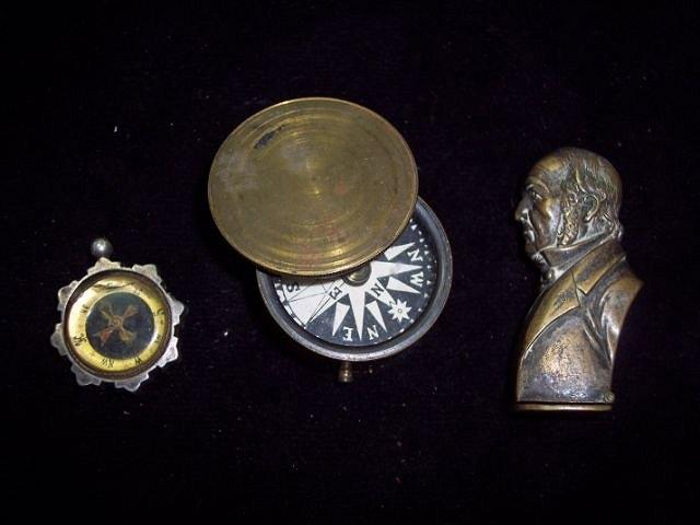 Appraisal: A brass vesta case modelled as a gentleman half length