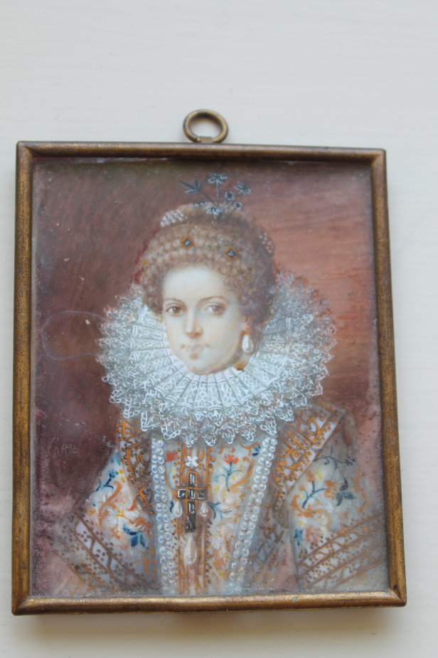 Appraisal: A thC portrait miniature of Queen Elizabeth I x cm