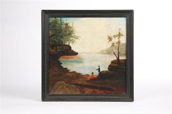 Appraisal: LANDSCAPE PAINTING AMERICAN ND HALF- TH CENTURY Oil on artist