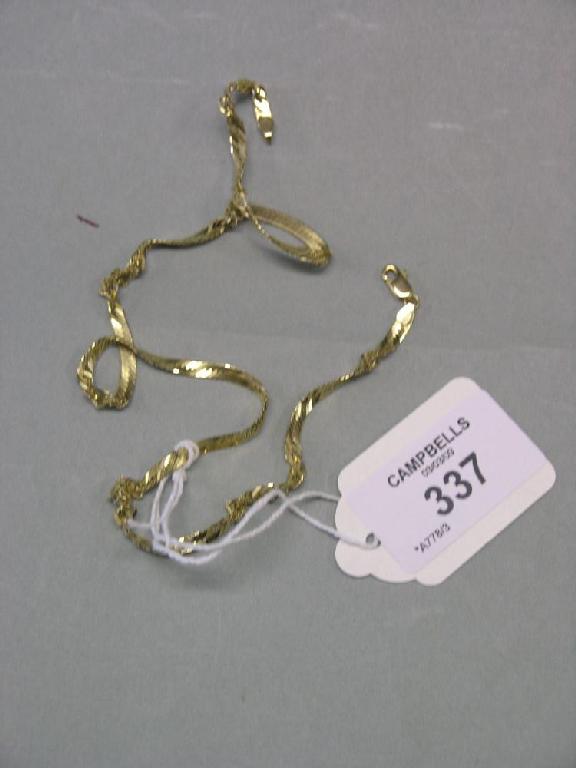 Appraisal: An Italian ct gold necklace grams