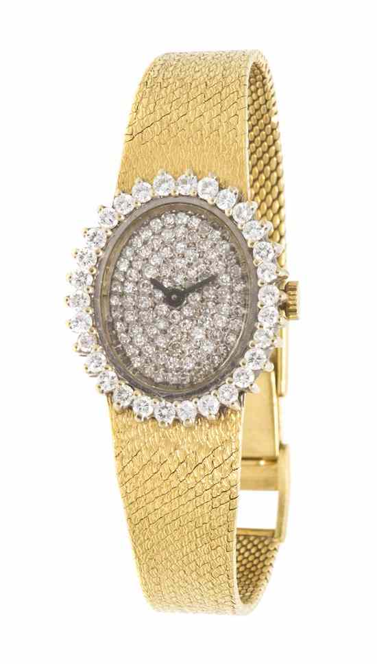 Appraisal: An Karat Gold and Diamond Watch Concord x mm case