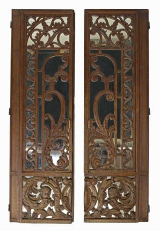 Appraisal: pair Architectural French oak doors last half th c having