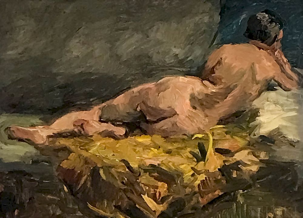 Appraisal: Edmund Pick Morino - Resting Nude Painting Edmund Pick-Morino attributed