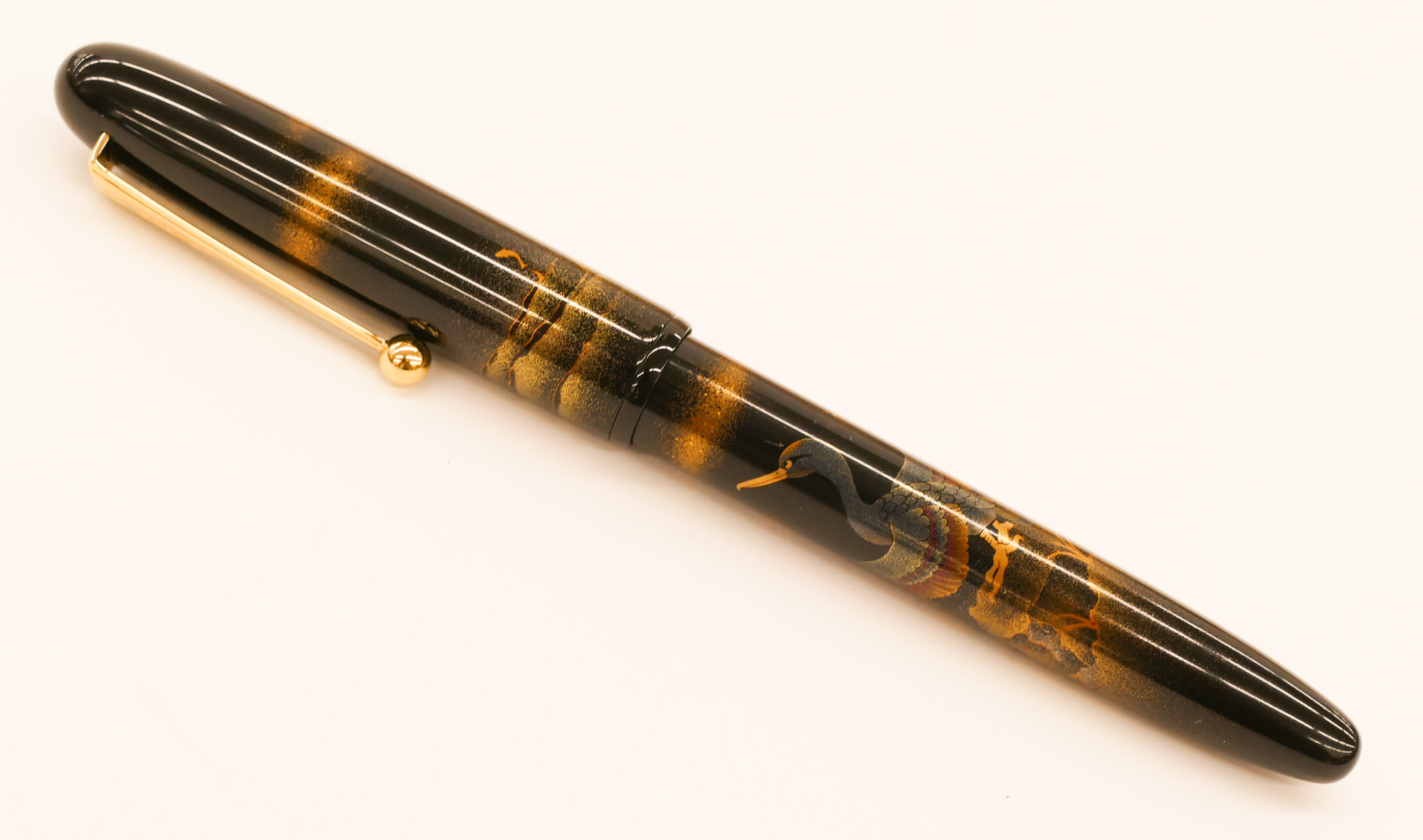 Appraisal: Namiki Maki-e Lacquered Yukari Cormorant Fountain Pen '' Fine traditional