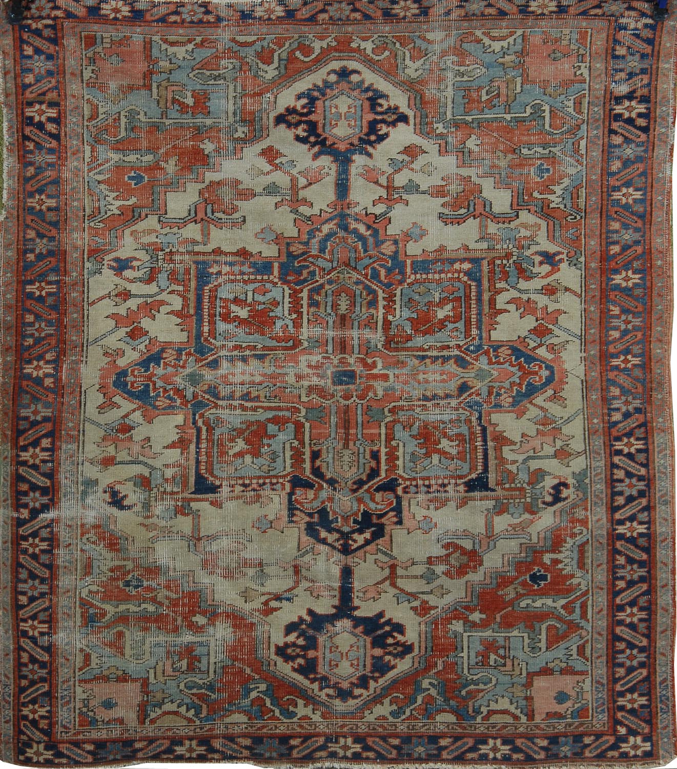 Appraisal: ORIENTAL RUG HERIZ ' x ' Traditional gabled medallion with