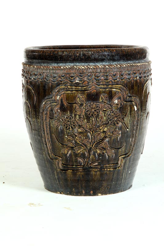 Appraisal: STONEWARE JARDINIERE China late th-early th century Oversize piece with