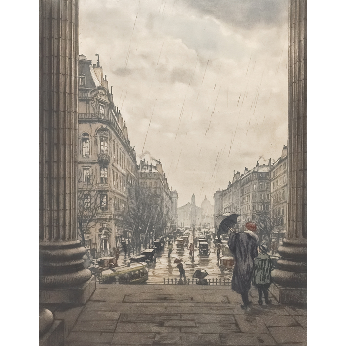 Appraisal: T Frantisek Simon Czech - ''Rue Royale in the Rain