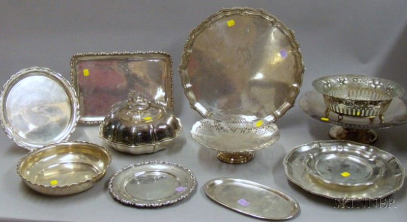 Appraisal: Twelve Silver and Silver Plated Serving Dishes including a Wilhelm