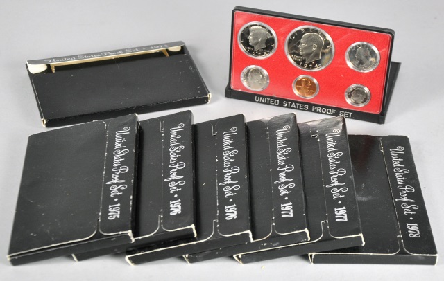 Appraisal: Seven Clad Proof SetsDates include sets sets and Housed in