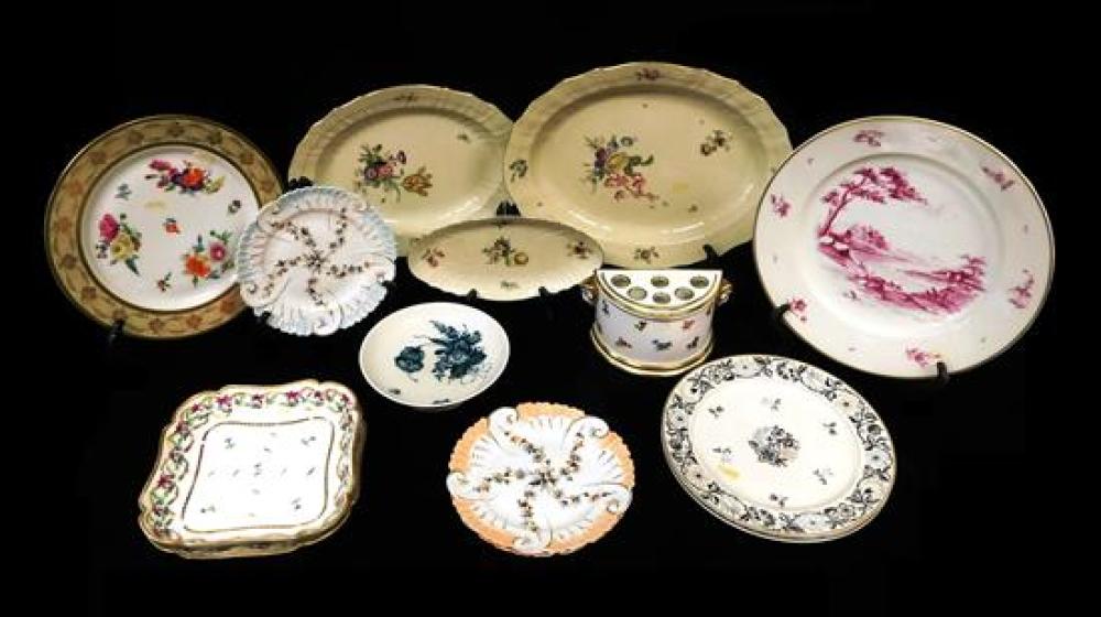 Appraisal: Porcelain plates by Haviland Royal Copenhagen etc fourteen pieces varied