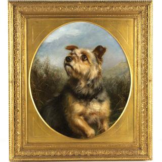 Appraisal: Circle of George Smith Armfield dog painting Circle of George