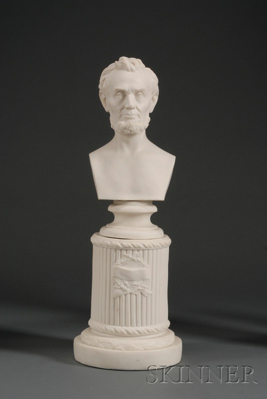 Appraisal: Parian Bust of Abraham Lincoln England th century modeled by