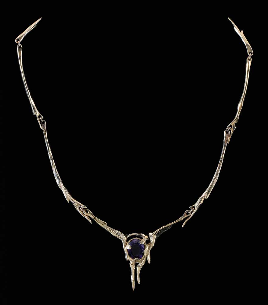 Appraisal: Contemporary Amethyst Gold Necklace central oval faceted amethyst estimated weight