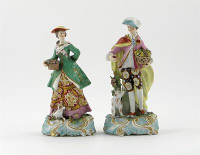 Appraisal: A pair of th century continental figures of a gallant