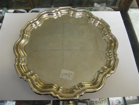 Appraisal: George V silver salver Chester ozs diameter