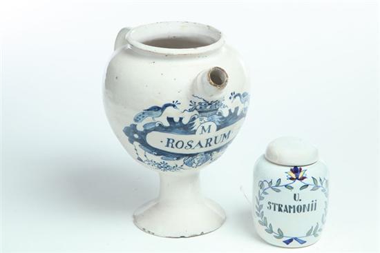 Appraisal: TWO PIECES OF DELFT Possibly English late th-early th century