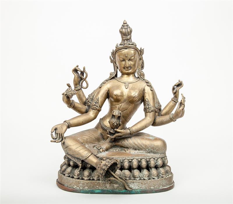 Appraisal: Asian Brass Figure of a Multi-Armed Female Deity x in