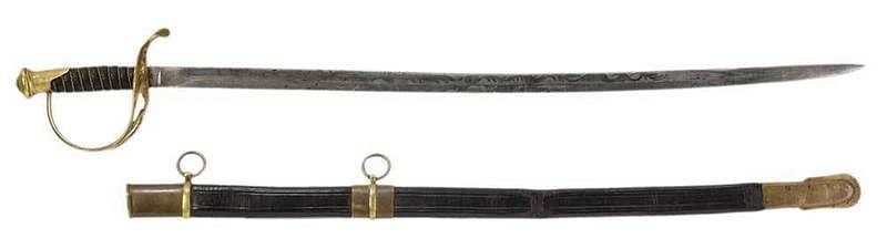 Appraisal: Lt Col Dyer Confederate Staff Officers Sword - in blade