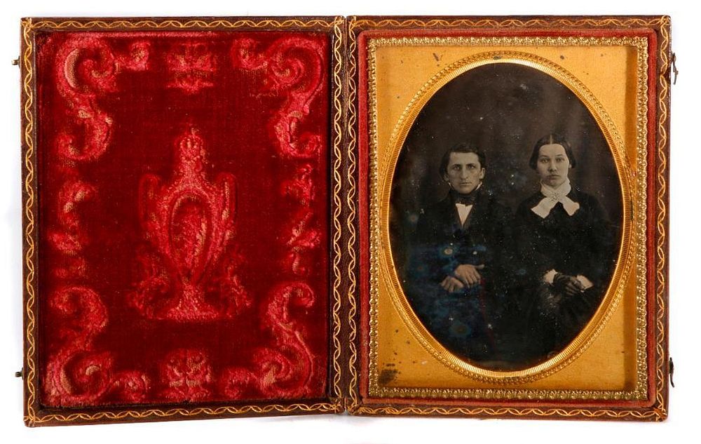 Appraisal: Four daguerreotype tintypes Four th century box framed daguerreotype tintypes