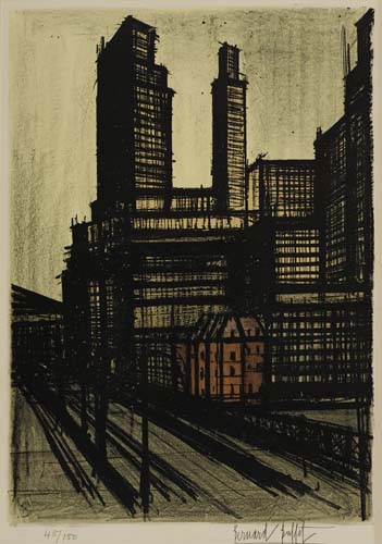 Appraisal: BERNARD BUFFET New York I Color lithograph x mm x