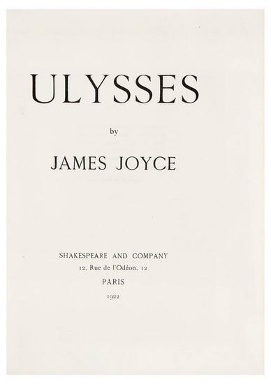 Appraisal: JOYCE James Ulysses Paris Shakespeare and Co to x mm